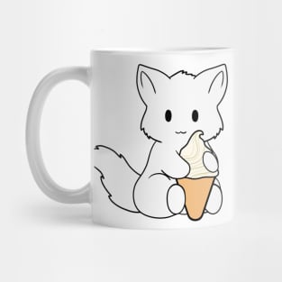 Ice Cream White Fox Mug